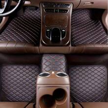 5 pièces Tapis de sol pour voiture, tapis de sol universels imperméables pour sièges avant et arrière, accessoires d'intérieur de voiture en PU