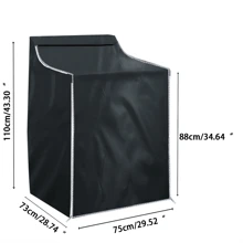 Cubierta para lavadora/secadora para máquina de carga superior - a prueba de agua, a prueba de polvo, a prueba de sol, 29"W x 28"D x 43"H apta para la mayoría de lavadoras/secadoras del mercado, bolsa, organizador, almacenamiento