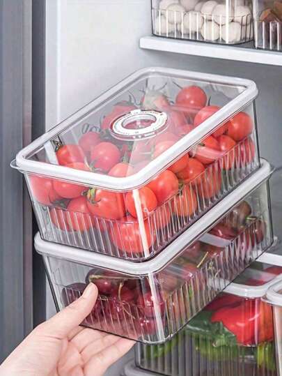 1/3 Chiếc, Hộp Nhựa Hình Chữ Nhật Kín Có Nắp Hộp Lưu Trữ, Tủ Lạnh, Quầy Hàng Trưng Bày Chợ Và Nhà Bếp, Hộp Lưu Trữ Tủ Lạnh, Hộp Lưu Trữ Nhà Bếp Bằng Nhựa, Hộp Trong Suốt Kín Giữ Tươi Rau Củ Và Trái Cây Thích Hợp Cho Các Bữa Tiệc Lễ Hội, Ngày Lễ Tình Nhân