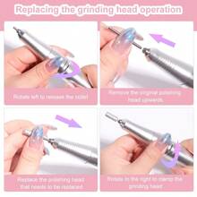 Professional 45,000RPM Electric Nail Drill - Portable, Rechargeable, Low Noise, Suitable For Manicure And Pedicure - USB Powered, Lithium Battery, Gift For Valentine's Day - Hồng - Xem 4