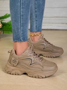 Neue Damenschuhe mit Lederoberseite, die leicht zu reinigen sind, dicke & weiche hochelastische Sohlen, lässige super leichte Plateau-Sneaker, Damen- und Kindervarianten, sportliche Sneaker, beliebte saisonale Modenschuhe für Damen, geeignet für Outdoor, Reisen, Freizeitaktivitäten