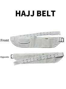 Bolso de cintura para peregrinación + Cinturón ajustable multifuncional blanco para adoración, regalo para peregrinación para hombres, adecuado para adolescentes, casual de verano, al aire libre, atlético o de viaje, o regalos de graduación o cumpleaños, accesorios de vestir callejero