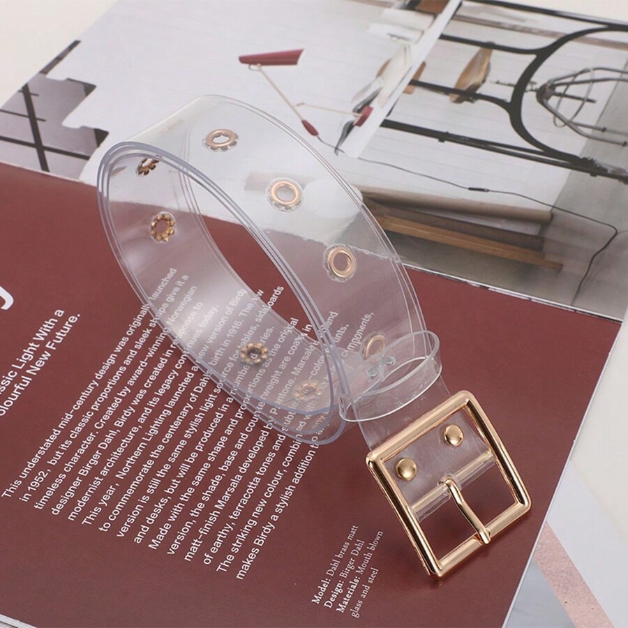 1pc Transparent Belt, Minimalist Style AllMatch Decoration Belt For