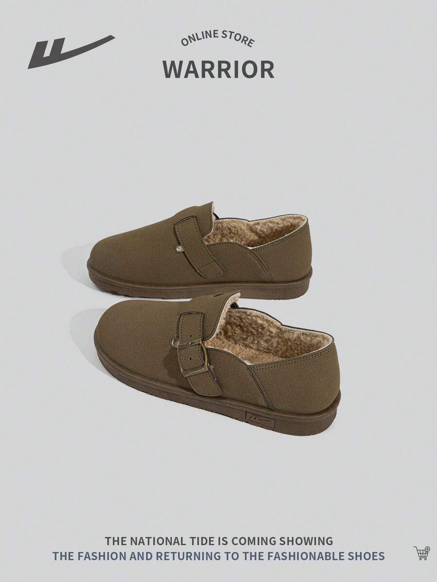 WARRIOR Women's Fleece Lined NonTie Casual Board Shoes Leather Shell