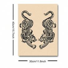 1幅带框/不带框复古抽象老虎日式艺术海报，Y2K复古油画帆布印刷品，极繁主义墙面艺术，宿舍、卧室、公寓、客厅、家居装饰的理想礼物 - 彩色 - 查看 9