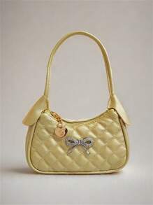 Kids Embroidery Stylish Handbag, New Princess Bag For Little Girls, Mini Rhombic Purse As Holiday Gift