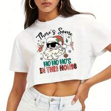 1 件圣诞老人和节日图案熨烫转印贴片 - 混合颜色聚酯热压贴花，适用于 DIY T 恤、面具、牛仔裤和背包 - 彩色 - 查看 4