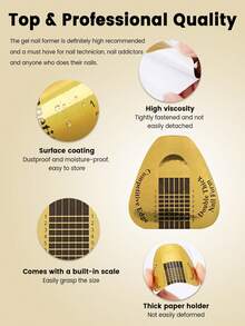 YOKEFELLOW 200/300/500pcs Nail Forms For Nails Extension, Self-Adhesive Nail Extension Forms Professional Nail Forms With Numbers Marked For Poly Gel Or Builder Gel For DIY At Home Nails Art Supplies - Multicolor - View 3