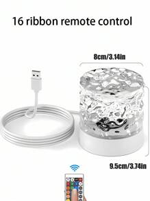 1 đèn chiếu xoay Dreamy Flame & Water Wave, nhiều chế độ màu, đèn ngủ máy chiếu tạo bầu không khí đa năng, quà tặng lãng mạn hoàn hảo cho sinh nhật và ngày lễ - Nhiều màu - Xem 10