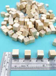 1CM-5CM 5 maten vierkante houten blokken onafgewerkte houten kubussen DIY knutselmodelmateriaal