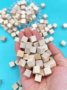 1CM-5CM 5 maten vierkante houten blokken onafgewerkte houten kubussen DIY knutselmodelmateriaal