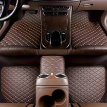 5 pièces Tapis de sol pour voiture, tapis de sol universels imperméables pour sièges avant et arrière, accessoires d'intérieur de voiture en PU