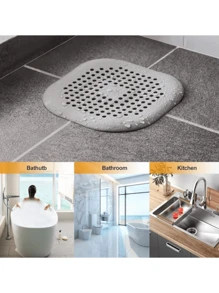 Bộ thu gom nước thải, Nắp thoát nước vuông cho vòi hoa sen, Nút chặn tóc bằng silicon có giác hút, Dễ lắp đặt, Thích hợp cho phòng tắm, bồn tắm, nhà bếp, Dụng cụ vệ sinh nhà bếp, Vệ sinh nhà cửa, Đồ dùng vệ sinh gia đình, Trang trí phòng, Có thể dùng để ngăn dầu mỡ, rác thải, chất tẩy rửa, v.v., Thích hợp cho nhà bếp, nhà hàng, tiệc tùng, tụ họp, quà tặng gia đình, quà tặng gia đình, tiệc Giáng sinh - Nhiều màu - Xem 5