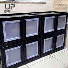 Modular Foldable Organizer With Double Door 75 Liters Large Modular Plastic Closet - 黑色 - 查看 3