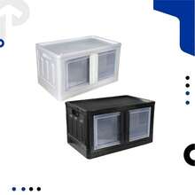 Modular Foldable Organizer With Double Door 75 Liters Large Modular Plastic Closet - 黑色 - 查看 5