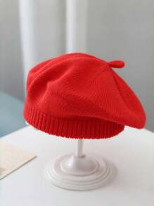1 件装婴儿贝雷帽，针织秋季和春季幼儿帽，冬季保暖男女通用婴儿无檐便帽 - A - 查看 10