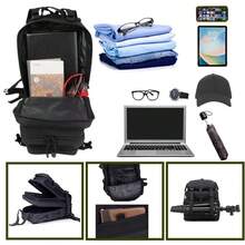 Mochila Militar Tática Impermeável Estilosa 30 Litros Multifuncional Prática - Preto - Visão 8