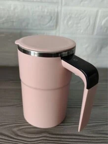 White Electric Coffee Mug With Temperature Sensing, Magnetic Auto-Stirring, Portable Electric Coffee/Milkshake Shaker Cup For Protein Powder, Available In Black And Pink