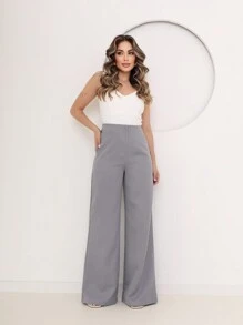 Show Fashions Wide Tailored Pants - 灰色 - 查看 1