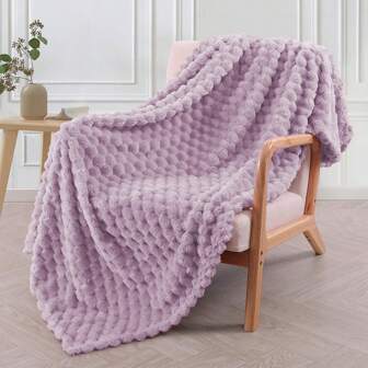 Fleecefilt för soffa eller säng - 3D-imitation sköldpaddsskal Jacquard dekorativa filtar - Mysig mjuk lättviktsfuzzy flanellfilt lämplig för alla årstider