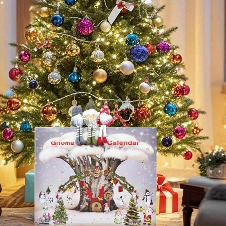 Calendario Avvento Gnomi Natale 2024 - 24 Peluche Gnomi Con Ciondoli Per Albero, Conto Alla Rovescia Natalizio - Foto 6