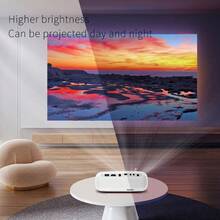 YJMOYE Mini Projector With WiFi 1080P Home Theater Movie Projector Portable Outdoor Video Projector Compatible With IOS/Android Phone/Tablet/Laptop/PC/TV Stick/Box/USB Drive/DVD/Game Console - White - View 3
