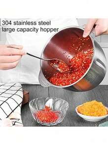 Picador De Alimentos Moedor De Carne Mixer Elétrica Processador Cozinha Casa Alho 220V 2L ou 3L