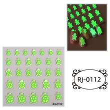 Miếng dán móng tay nổi 5D có đèn ngủ và keo mềm, miếng dán móng tay hình rùa hoạt hình 5D, đồ trang trí móng tay tự làm cho Giáng sinh, ngày lễ và các bữa tiệc. - Nhiều màu - Xem 13