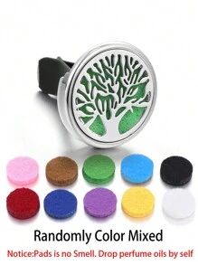 1 套，汽车香薰扩散器小盒汽车夹式香水精油扩散器汽车通风口夹式空气清新剂净化器，带 10 个混合垫，全新圣诞风格，圣诞礼物，汽车香薰扩散器 + 香薰油套装