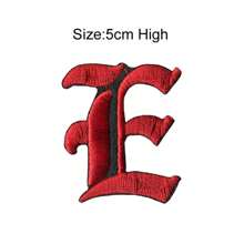 1 Pièce Optionnelle Alphabet Noir Edge Patch Brodé, Fer Sur/insignes, Vêtements Et Accessoires Décoration