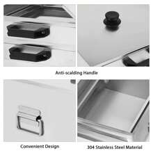 Stainless Steel Steamed Vermicelli Roll Steamer Rice Noodle Rolls Machine - Silver - View 5