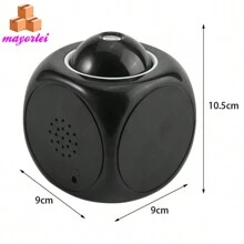 Reloj despertador de proyección para el hogar, pantalla grande, proyector de hora, fecha y temperatura, retroiluminación Digital a Color, temporizador para el hogar - Multicolor - Ver 7