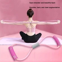 1Pc 8-Shaped Indoor Yoga And FFitness Accessories, Rubber Rope Training And Exercise, Women's Gym Equipment - Multicolor - View 1