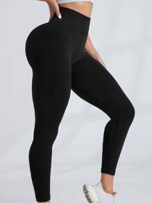 3条装女士无缝高腰瑜伽裤，吸湿排汗，提臀，日常及运动穿着，扎染设计紧身裤 - 彩色 - 查看 3