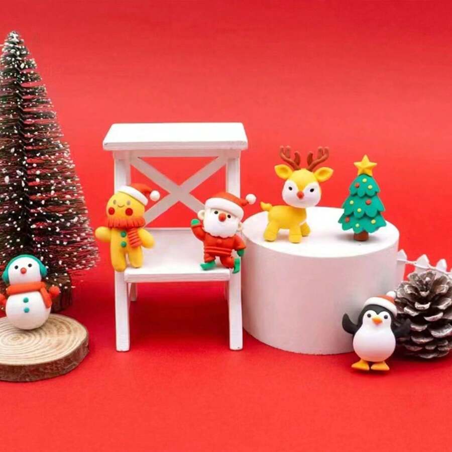 Bộ 6 cục tẩy hình động vật 3D dễ thương, thú cưng đáng yêu trên bàn học và cục tẩy mini giáo dục thú vị cho Giáng sinh, món quà Giáng sinh hoàn hảo lý tưởng - Nhiều màu - Xem 1