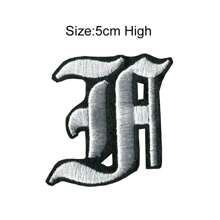 1 Pièce Optionnelle Alphabet Noir Edge Patch Brodé, Fer Sur/insignes, Vêtements Et Accessoires Décoration