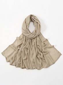 1 件女士粘胶纯色头巾，柔软宽边头巾，多功能防晒披肩，日常使用头带，适合 Abaya 配饰女士面纱 - 寬邊頭巾 - 查看 37