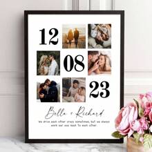 Custom Wedding Anniversary Gift Personalized Couple Family Photo Present Poster Room Home Hallway Decor Wall Painting No Frame Gift Ideas, Valentine's Day, Valentine's Day Decor Waterproof, Anti-Mold Stylish, Adorable, High-Quality Custom, Personalized, Unique Ideal Gifts For Her Boyfriend, Girlfriend, Dad, Mom, Family, Friends, Son, Daughter, School Students, Kids For Anniversaries, For Birthdays School, Office, Home Graduation,Home Refresh - Style 4 - View 1