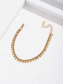 Women's Fashion Disc Decor Bracelet, Suitable For Daily Wear