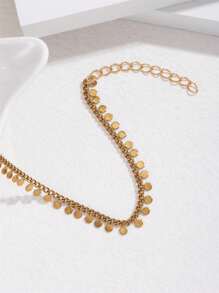 Women's Fashion Disc Decor Bracelet, Suitable For Daily Wear