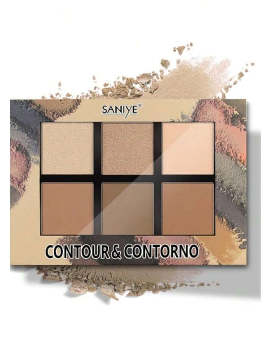 Saniye E0615 Highlighter & Contour Palette Shadows - Apricot - View 1