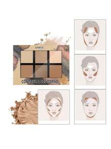 Saniye E0615 Highlighter & Contour Palette Shadows - Apricot - View 4