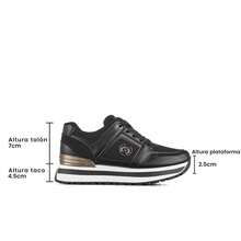 Weide Tenis Mujer Plataforma, Zapatillas de Mujer Cómodas y Estilosas para Deportes y Actividades al Aire Libre - Negro - Ver 7