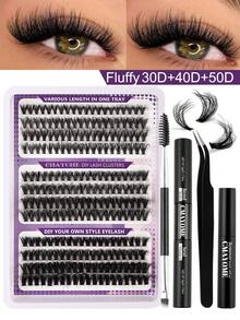 240 Cụm 30D 40D 50D Lông mi giả lai cho mục đích sử dụng hàng ngày Lông mi giả tự dính, dày, trông tự nhiên, có thể uốn cong theo hình chữ D, có thể sử dụng nhiều lần, dễ sử dụng Bao gồm cọ chải mi, nhíp, keo hai đầu, nước tẩy trang mi - Nhiều màu - Xem 2
