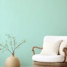 Paper and Wall Self-Adhesive Vinyl Wallpaper Striped Pink Slat Panel Children's Decoration Girl Female Modern Bedroom Living Room - 綠色 - 查看 2