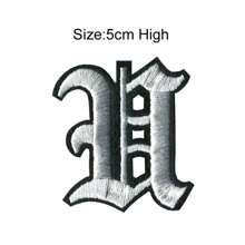 1 Pièce Optionnelle Alphabet Noir Edge Patch Brodé, Fer Sur/insignes, Vêtements Et Accessoires Décoration