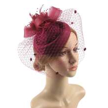 1 Pc Retro Fascination Hat Women Flower Mesh Sinamay Feathers Fedoras Hat Headband Hair Clip Cocktail Tea Party Headwewar Mini Hat Tiny Hat Derby Hat Mini Cap