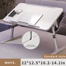 1入組可攜式折疊床邊桌，高度可調，可輕鬆當作學習桌、筆記本電腦桌使用 - 彩色 - 查看 7