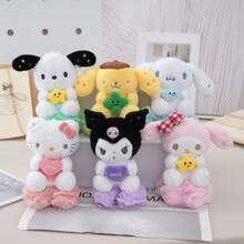 Sanrio Sanrio Plush Moon & Star Cloud Keychain Pendant Hello Kitty, My Melody Cartoon Couple Hanging Decor, Kuromi Anime Backpack Charm, Pochacco Fashion Party Doll Accessory