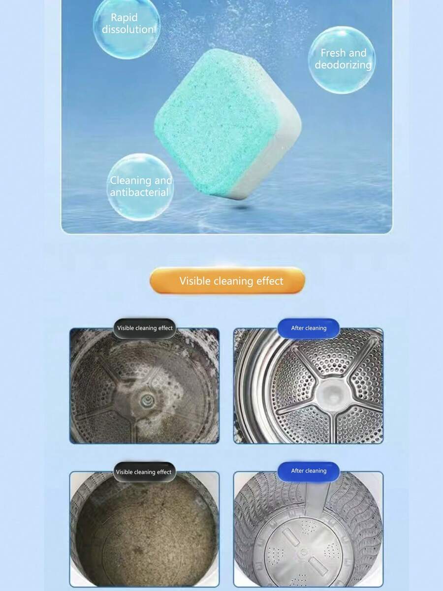 Washing Machine Cleaner Tablets, Strong Stain Removal And Descaling